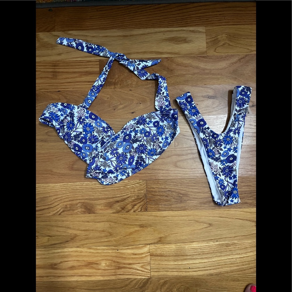 Purple Lavender and White SHEIN Size Small Bikini